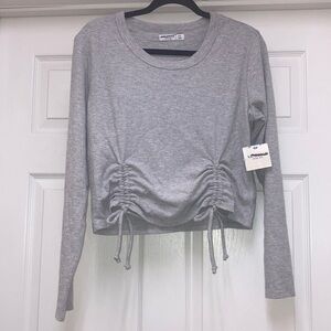 Arizona Jean Company Gray Ruched Top    Size XXL